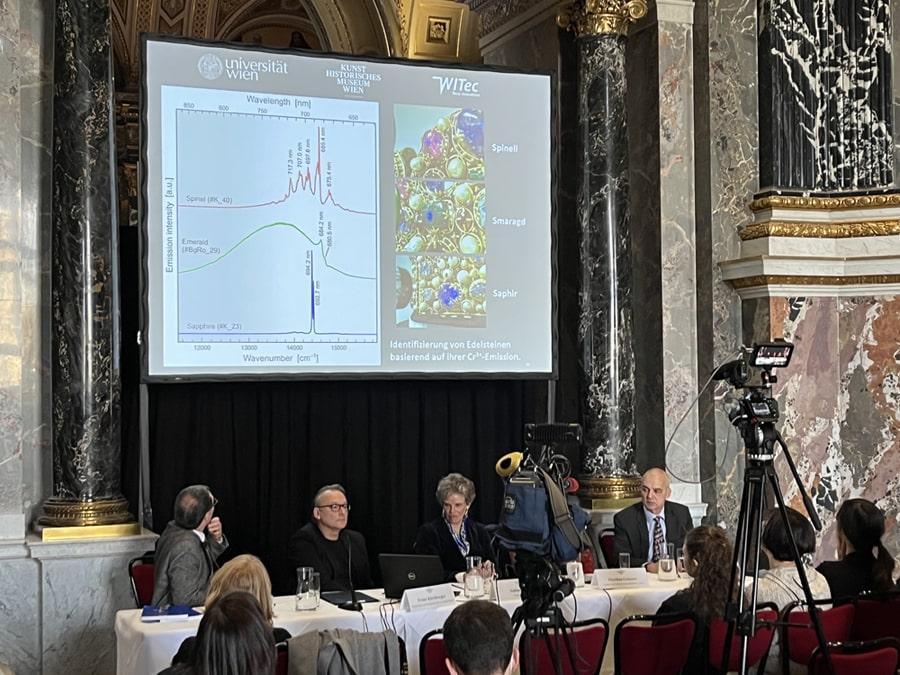 Imperial Crown press conference in the Kunsthistorisches Museum Vienna.